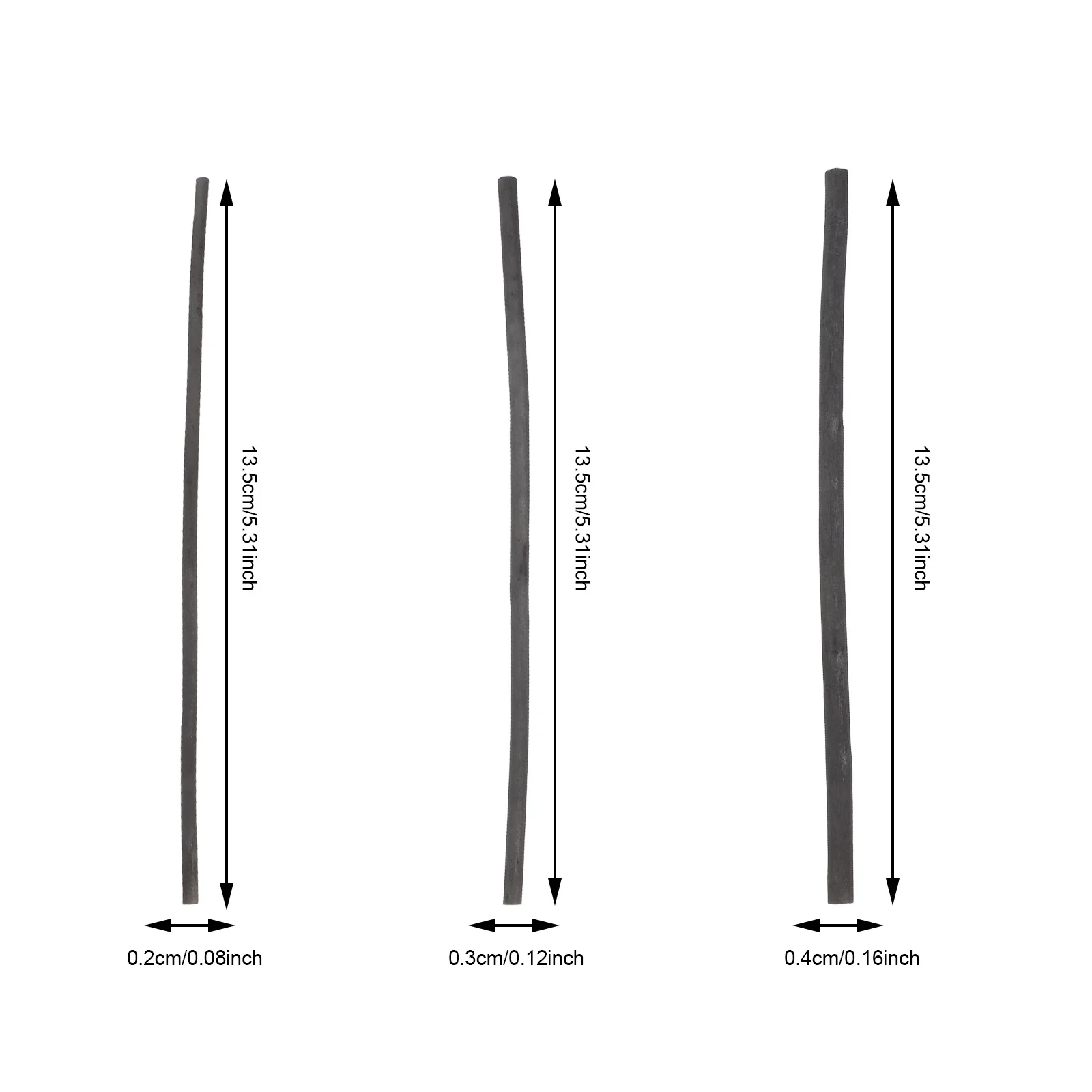 25 قطعة رسم فحم مضغوط 2-4 مللي متر ناعم وخفيف الوزن مثالي للطلاب الفنانين تظليل رسم للاستخدام الاحترافي #3