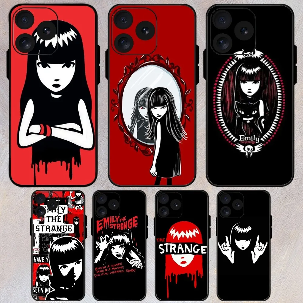 Comics E-Emily The Strange Phone Case For iPhone 8 11 12 13 Pro 14 15 Mini X XR XS max Plus Shell