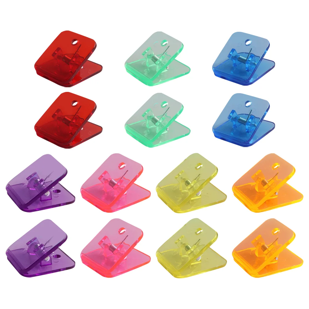 Transparent Folder School Accessory Portable Plastic Clamp Multi-function Paper Clip Supply Household Sealing Mini Binder