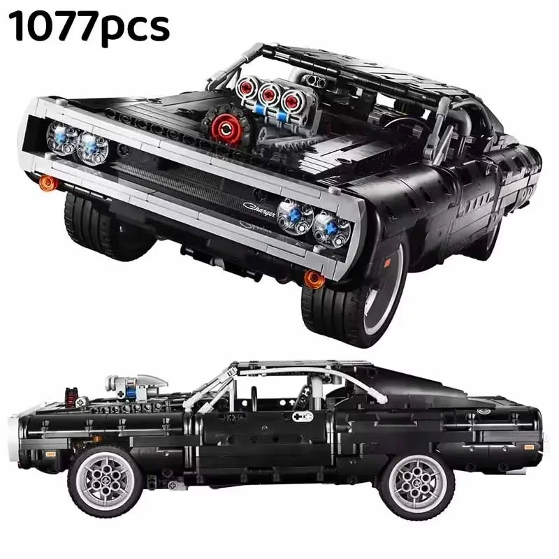 

Technical car racing creative building block model movie Fast and Furious famous car building block boy toy gift