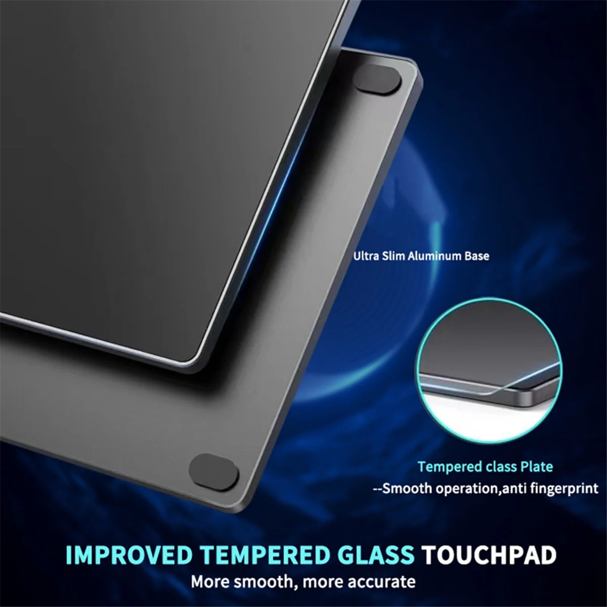 CMB-pUSB Trackpad multi-touch cablato Mouse touchpad sottile per PC desktop/laptop/notebook con finestra