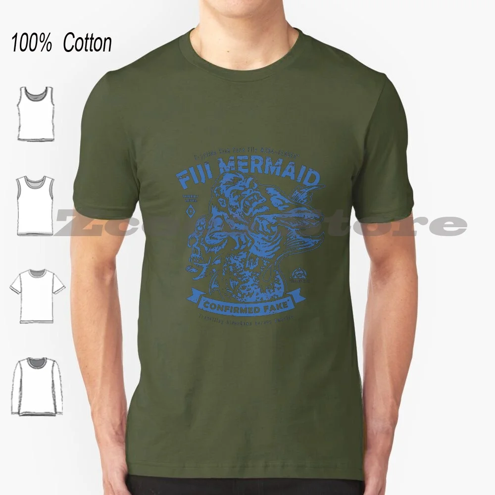 Fiji Mermaid-Case File #204 100% Cotton Men And Women Soft Fashion T-Shirt Mermaid Fiji Mermaid Fiji Sideshow Cryptid Monster