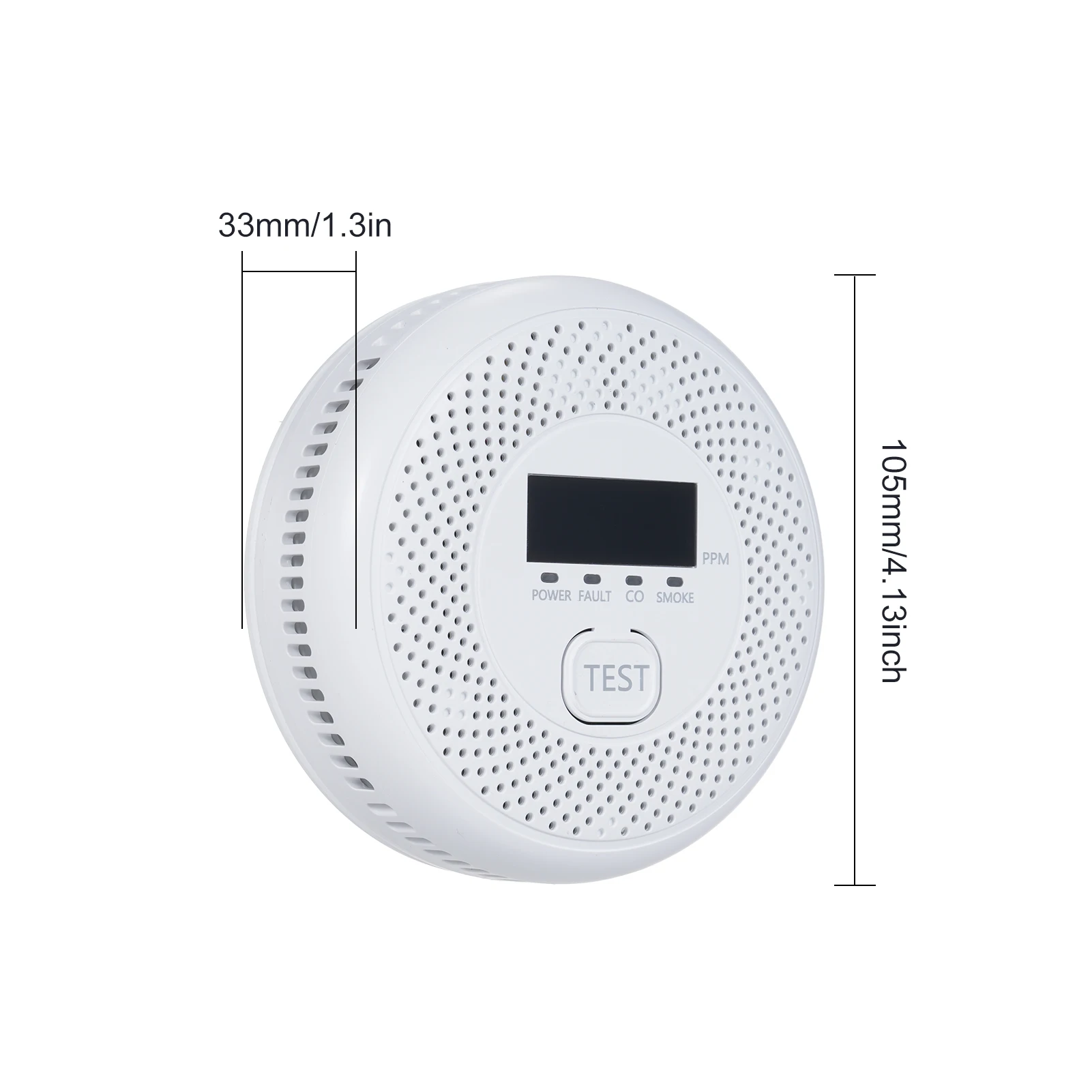 2 in 1 Carbon Monoxide Detectors, Natural Gas Detector & Smoke Detector with Dual Alarm  Propane CO Detector in (Temp & Humidity