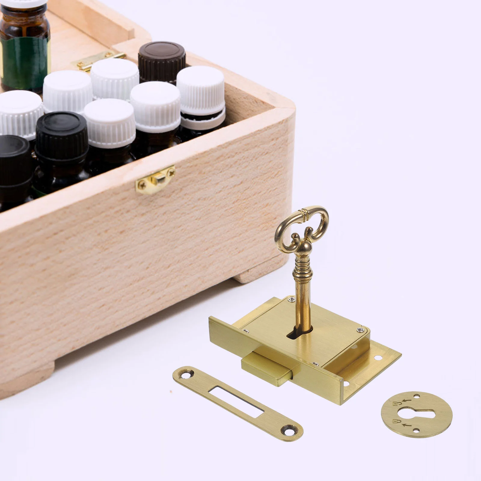 Vintage Gate Lock Kitchen Drawer Brass File Cabinet Replacement Locks with Keys