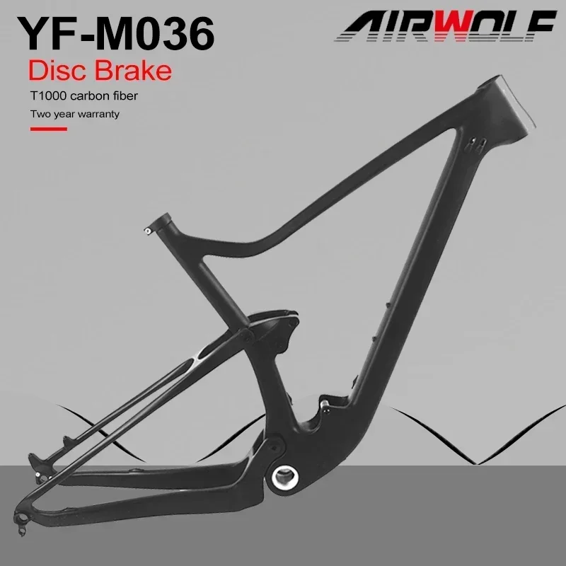 Airwolf 29ER Carbon Shock MTB Frame BSA Carbon Bike Frame 29 Mountain Carbon Bike Frame 142*12mm Disc Brake Frameset