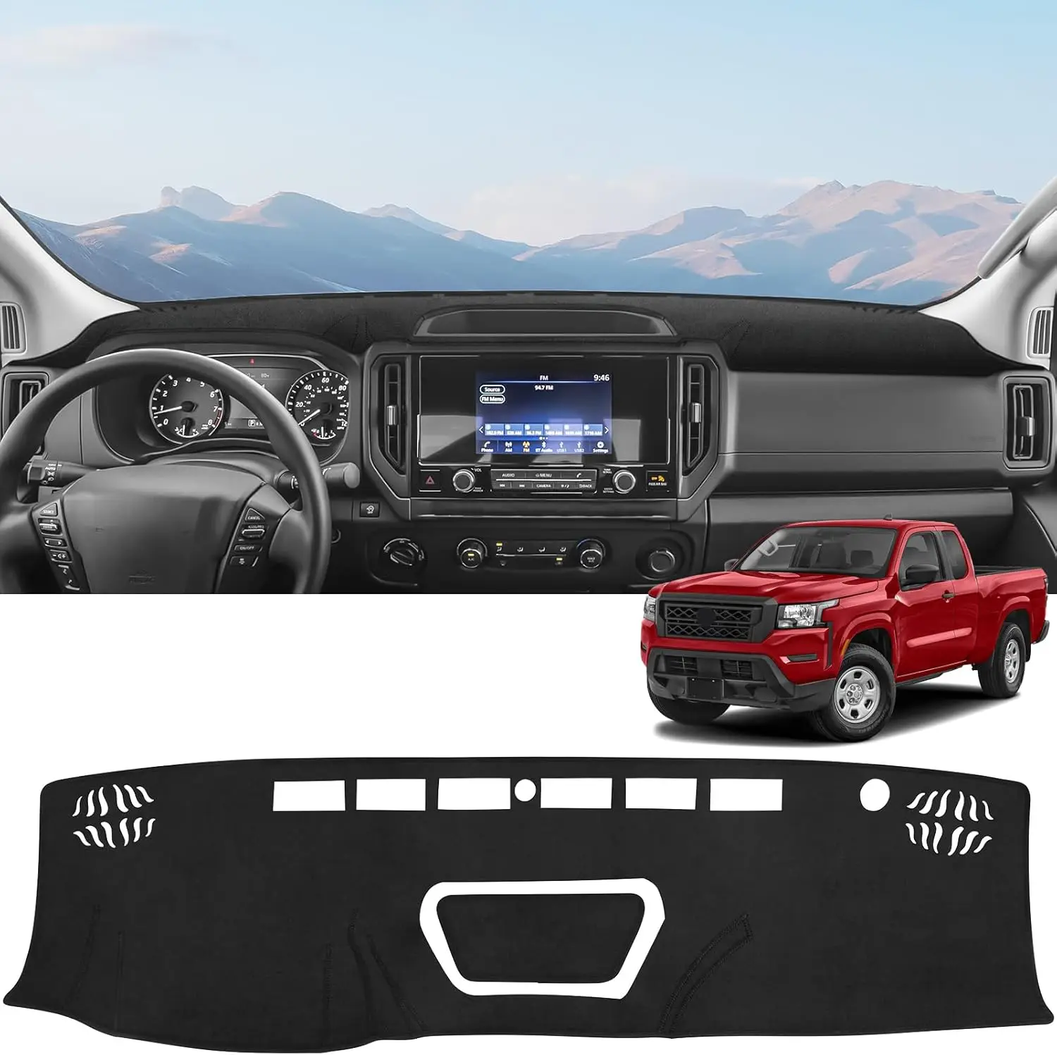 

Dash Cover for Nissan Frontier 2022 2023 2024 2025 Accessories Flannel Dashboard Cover Dash Mat Sunshield Pad