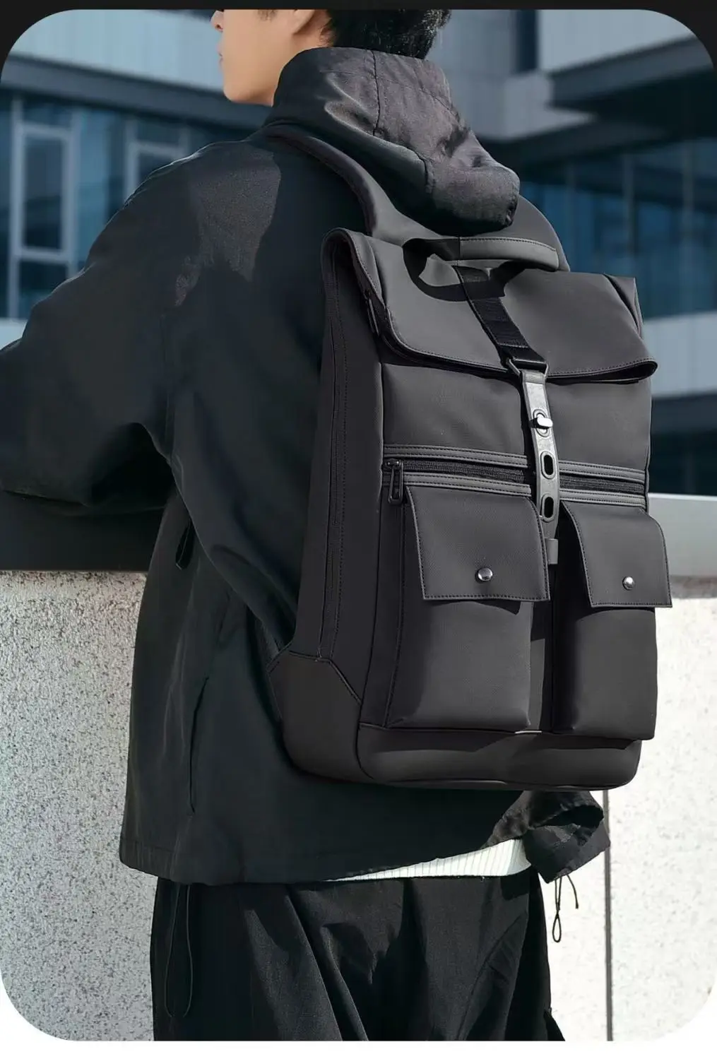New Fashion Arrival Men Backpacks High Quality Nylon Male Korean Student Backpack Large Boy Business Laptop School Computer Bag