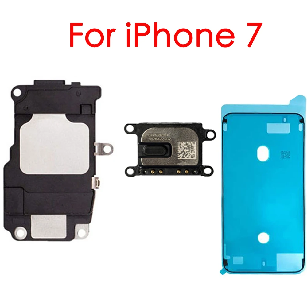 Top Ear Speaker + Bottom Loud Speaker + Waterproof Adhesive Replacement Part for iPhone 7 8 Plus