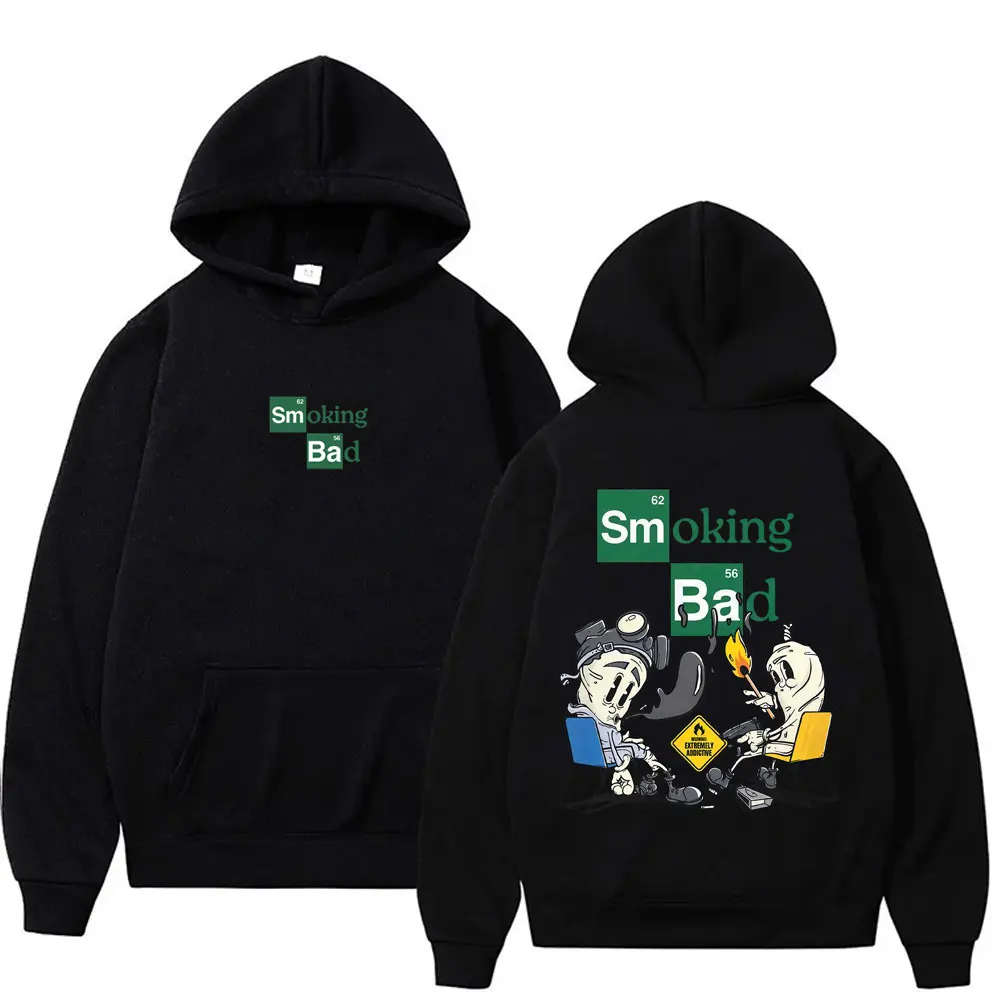 

Smoking Bad Funny Meme Hoodie Movie Parody Heisenberg Breaking Bad Graphic Sweatshirt Men Women Casual Cotton Vintage Hoodies