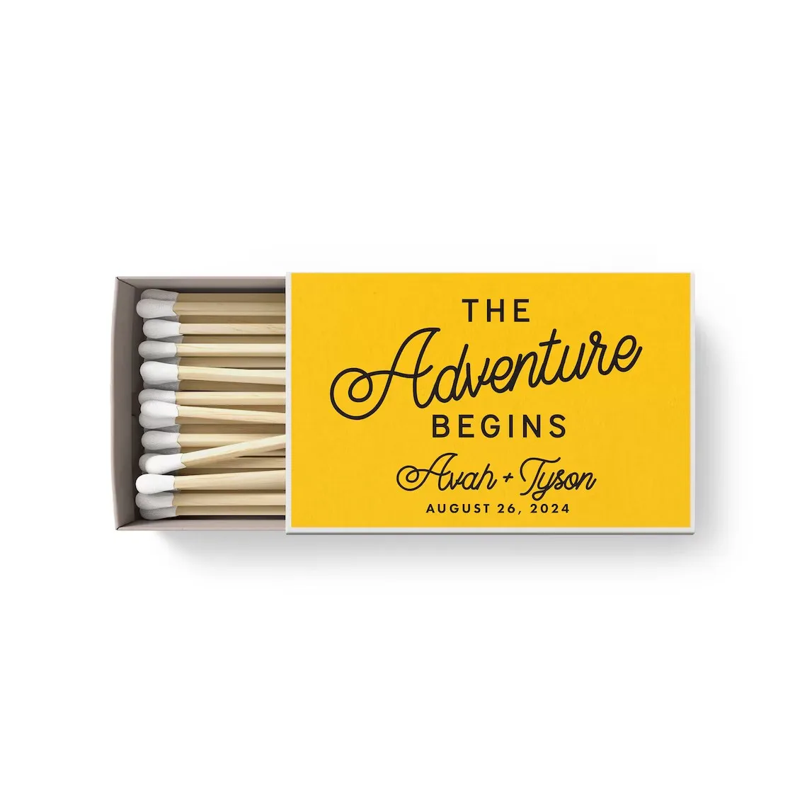 

BULK Wedding Matches SET OF 50 - The Adventure Begins - Custom Matches - Wedding Favors - Shower Favors - Party Favors - Custom