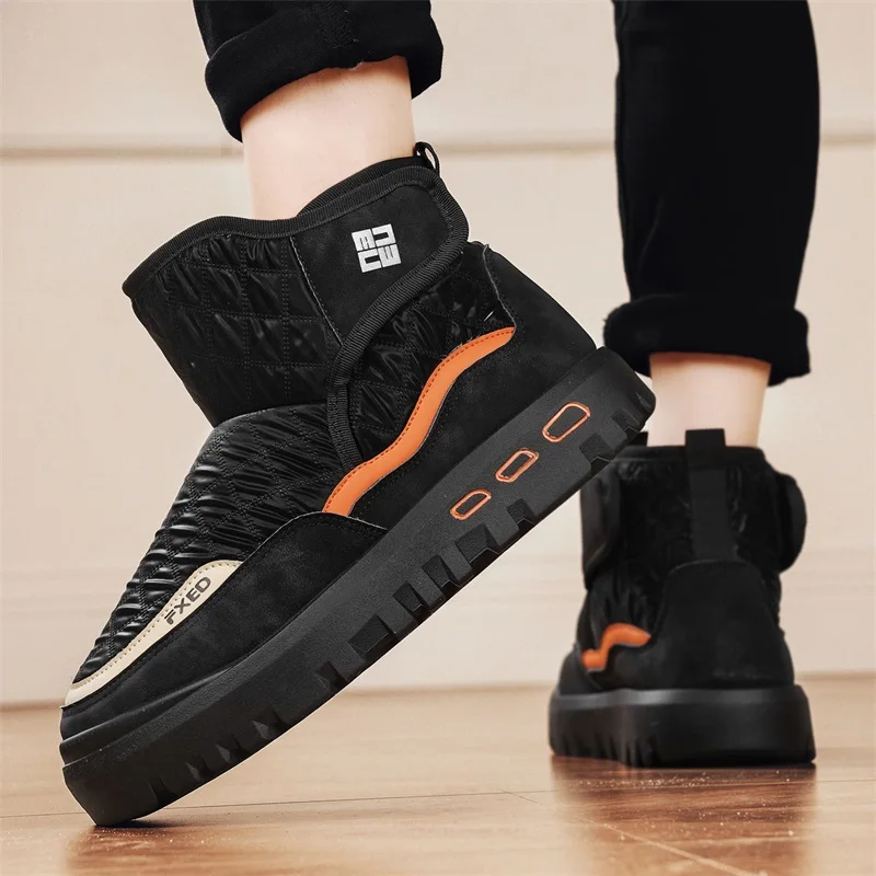 

Trendy Fashion Men's Fleece-Lined Thick Outdoor Sports Snow Shoes, Bestselling Large Size Leisure Shoes for Men