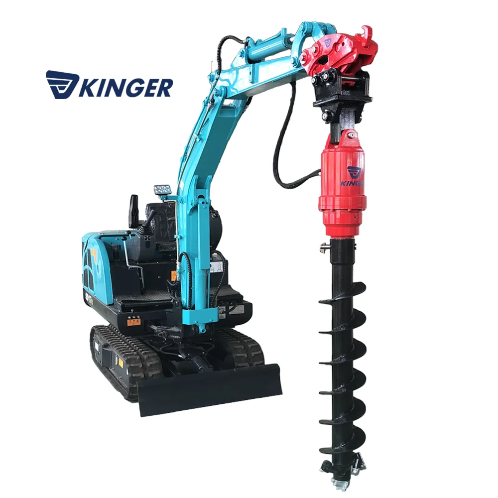 

Hot Sale Post Hole Digger Earth Drill Excavator Skid Steer Attachment Hydraulic Earth Auger For Tree Planting