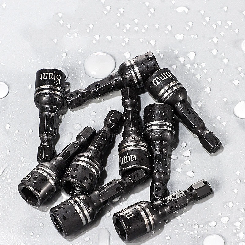 عرافة المغناطيسي مفتاح بانة المقبس أداة الحفر الكهربائية المغناطيسي رأس المفك مجموعة أداة إصلاح السيارات تأثير التمديد ومحول المقبس #3