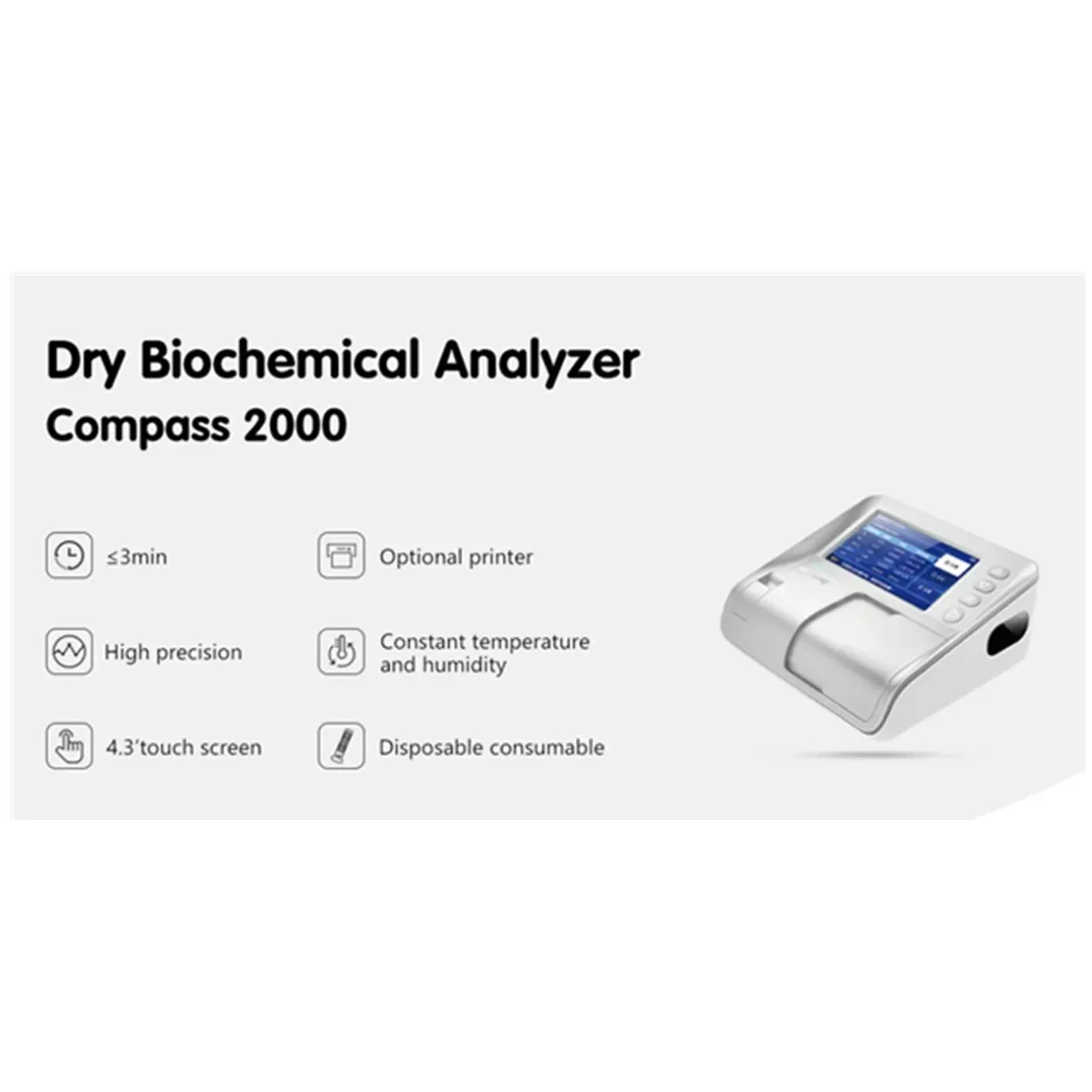 Fully Automated Portable Clinic and Hospital Laboratory Dry Che-mistry  Analyzer Diagnosis Machine Compass 2000