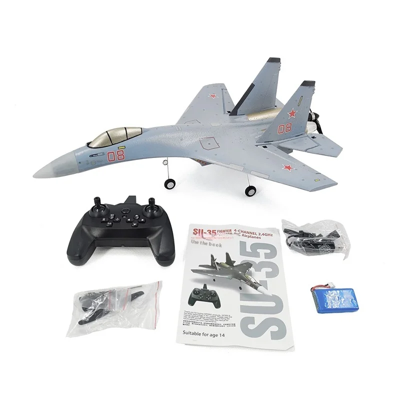 In Stock Kbk Remote Control Aircraft Su-35 J16 Remote Control Foam Fixed Wing Glider Model Aircraft Military Model Boy Toy Gift