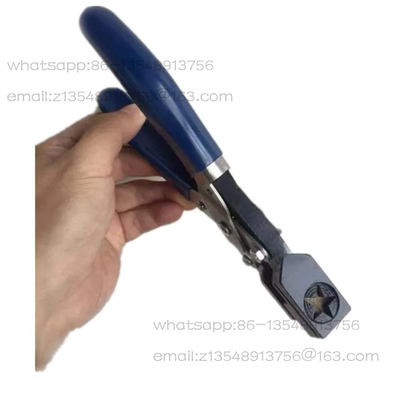 Pentagram certificate punch, DMV motor vehicle file pressure-free layer punching and punching pliers