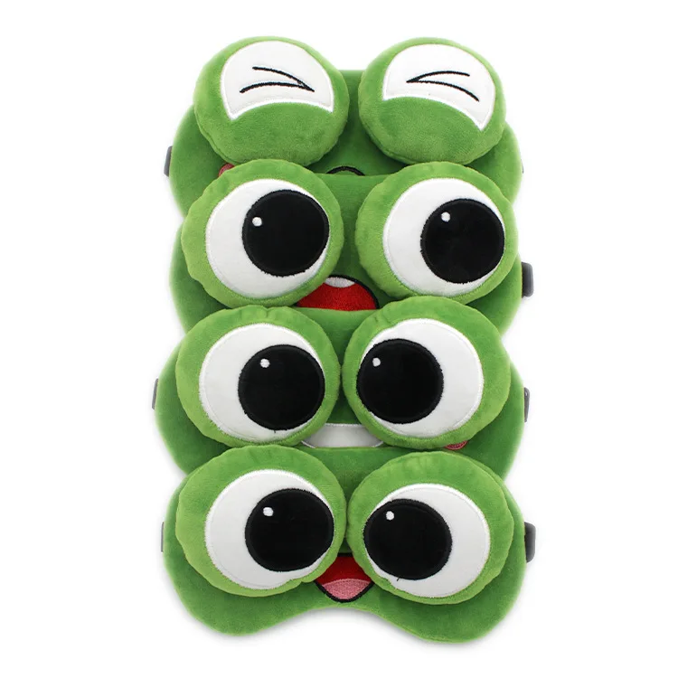 Frog Plush Sleep Mask Cute Sleeping Eye Cover For Children Lovely Blindfold Sort Plush Eyes Bandage Women Travel Warm Relax Nap