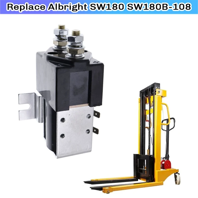 

48V Contactor Solenoid Relay For Electric Forklift Vehicle Golf Cart Robot Wagon Replace Albright SW180 SW180B-108