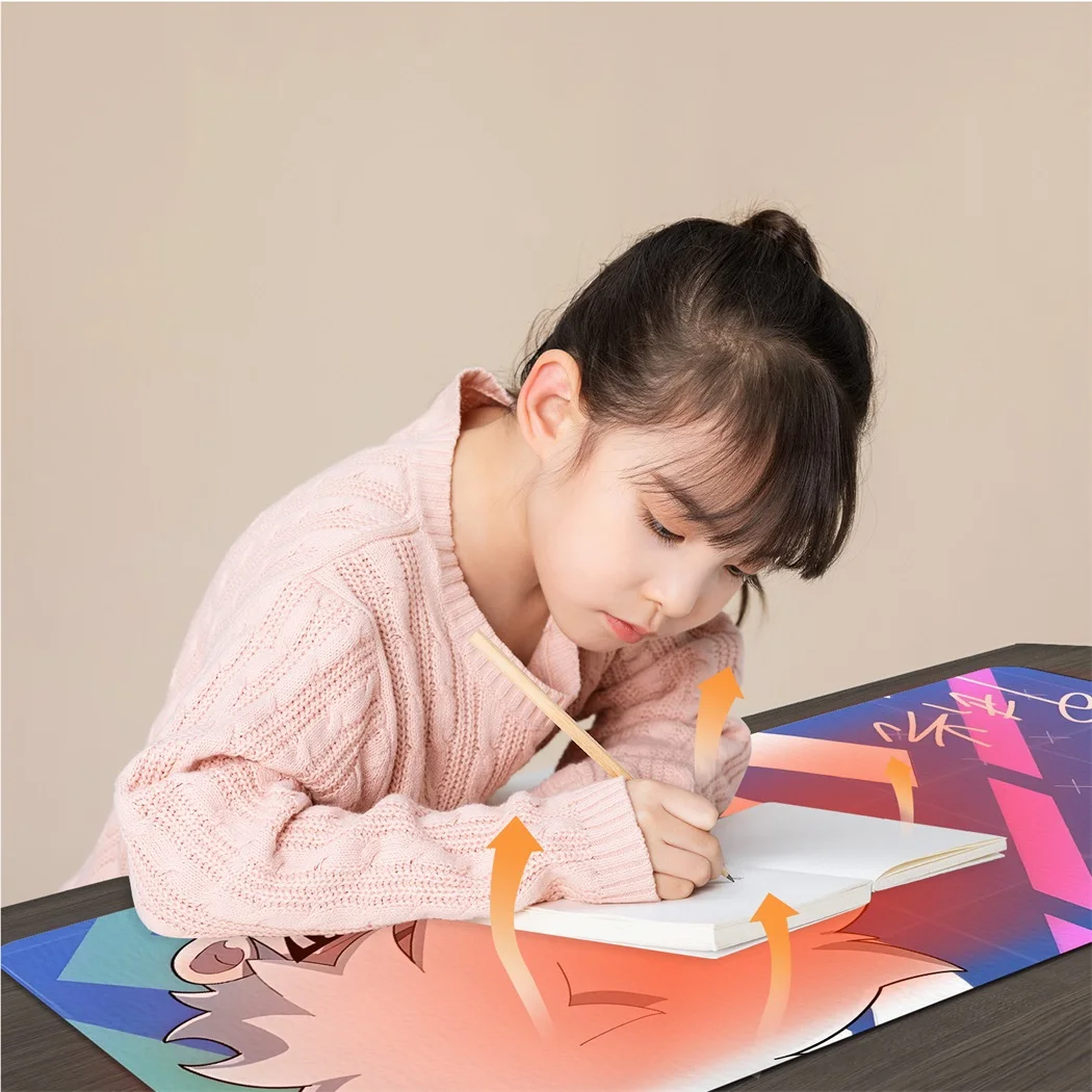 Anime PU Leather Heated Mouse Pad Warmer Hand Heating Pad 3-Speed Temperature Control Cute Game Mousepad 360x600x2mm