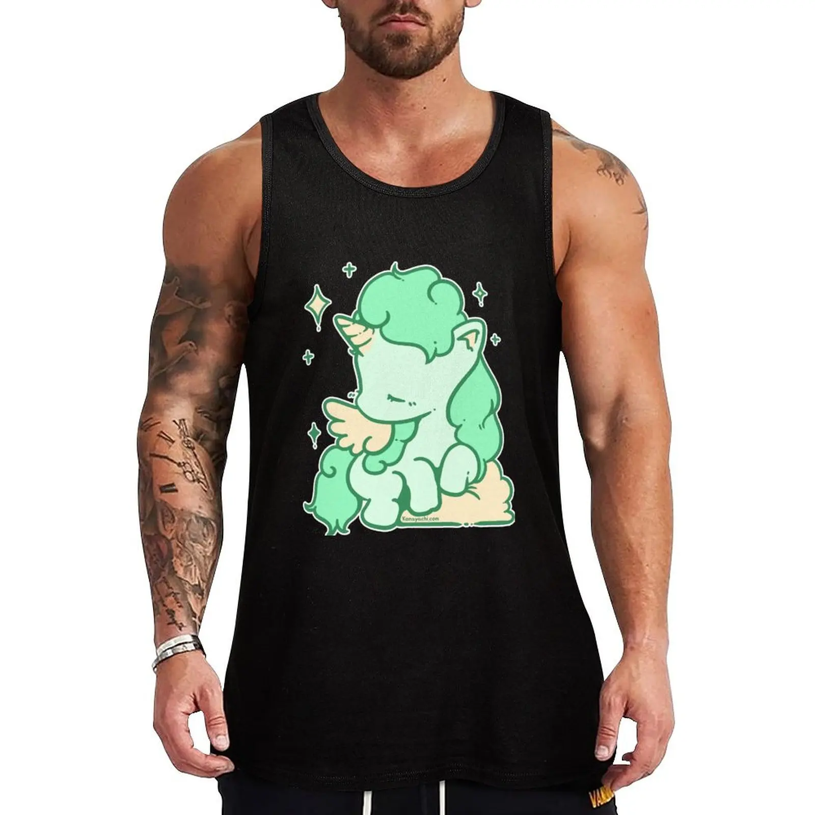 

Soft Unicorn (Mint Turquoise) Tank Top Men's sleeveless sports suits mens designer clothes