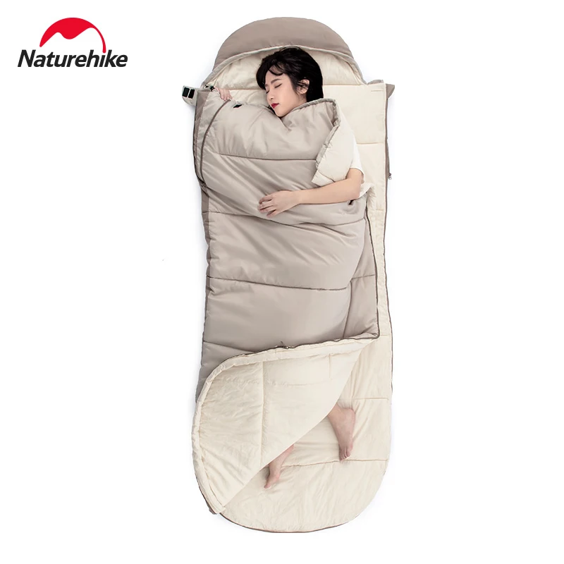 Naturehike Outdoor Portable Winter Camping Comfortable Breathable Down Cotton Sleeping Bag Adult Tent Autumn Winter Thickening