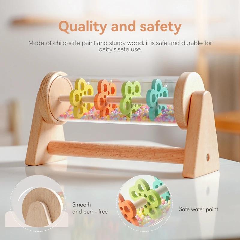 Montessori Baby Regen Stick Regenbogen Sanduhr Regen Musik Rassel Mit Unterstützung Kind Montessori Sinnes Spielzeug BABYS Pädagogisches Geschenk