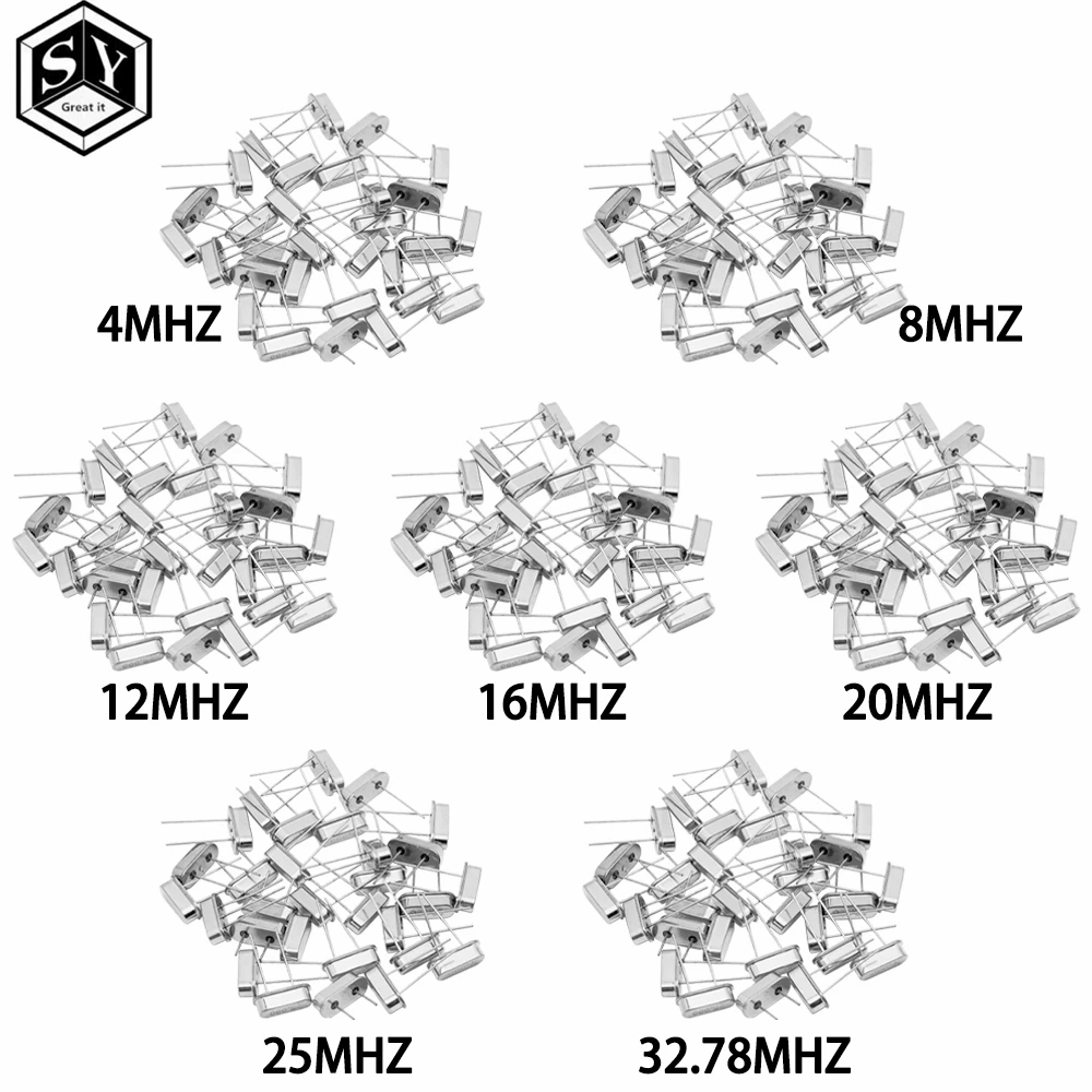 10PCS Hc-49s Crystal Oscillator Electronic Kit Resonator Ceramic Quartz Resonator Hc-49 Dip 32.768k 4 8 12 16 20 25 Mhz