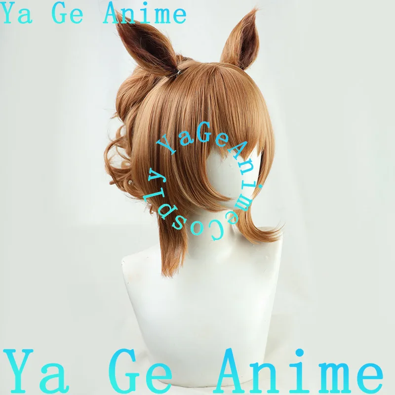 コスプレウィッグ ウマ娘 プリティーダービー タイキシャトル コスプレウィッグ 耳と尻尾付き 競馬少女ゲーム リアル番組キャラクターウィッグ