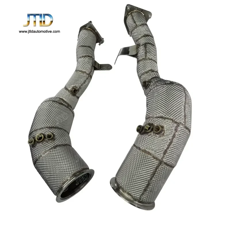 High Flow Exhaust Downpipe for Porsche MACAN GTS T304 Stainless Steel Exhaust System Pipes
