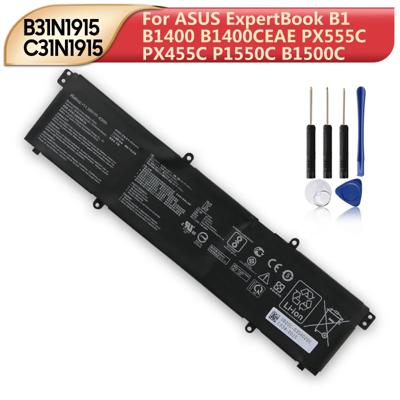 

NEW Replacement Battery B31N1915 C31N1915 For ASUS ExpertBook B1 B1400 B1400CEAE PX555C PX455C P1550C B1500C B3400 L1400 L1400C