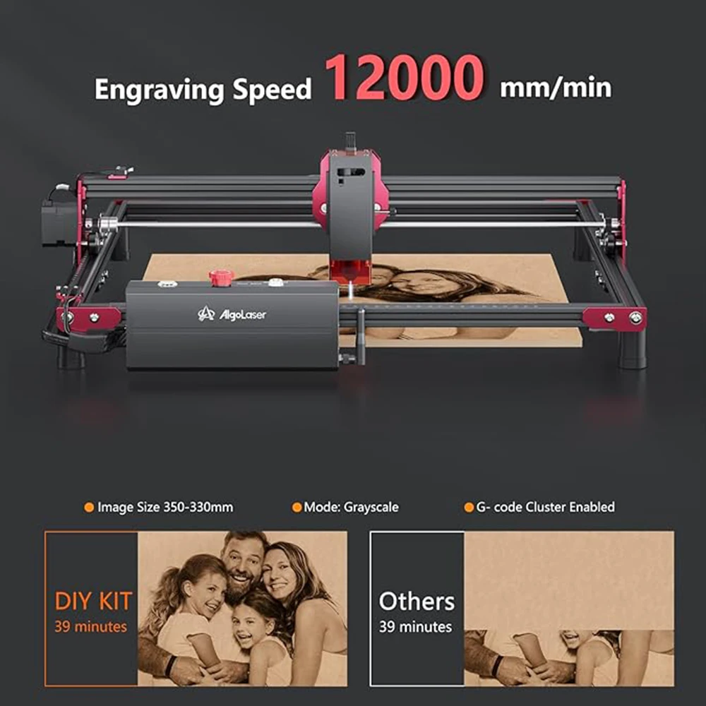 Imagem -02 - Gravador e Máquina do Cortador Cnc Ferramentas de Carpintaria Desktop Clássico Algolaser Kit Faça Você Mesmo Wi-fi Controle Offline Classe 5w