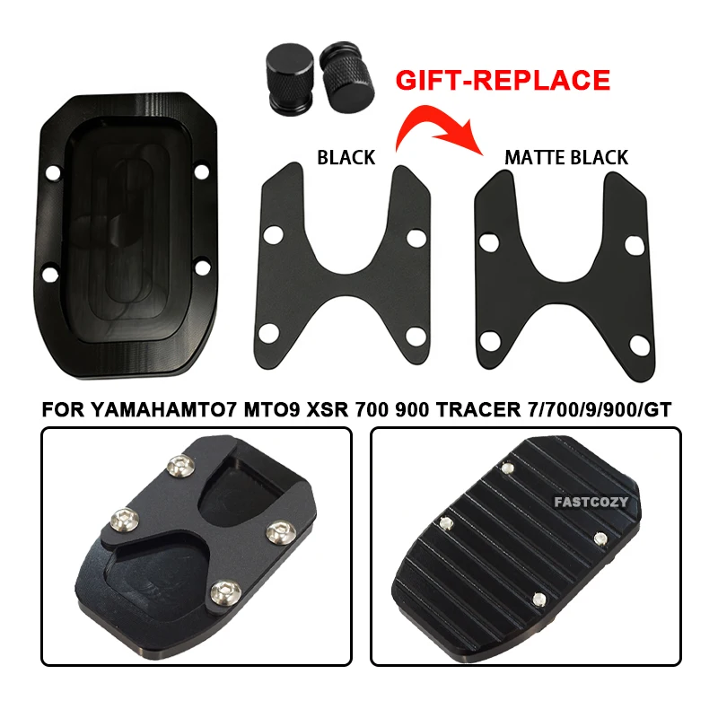 

Motorcycle Kickstand Side Stand Support Enlarge Extension Plate Pad For YAMAHA MT07 MT09 SP XSR700 XSR900 Tracer 7 /GT 9/gt +