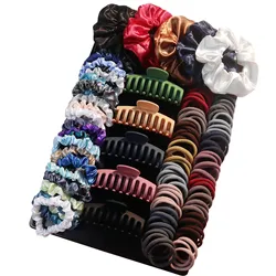New Hair Accessories for Woman Seamless Ponytail Holders Variety Hair Clip Hair Scrunchies HairBands Scrunchy For Holiday Party