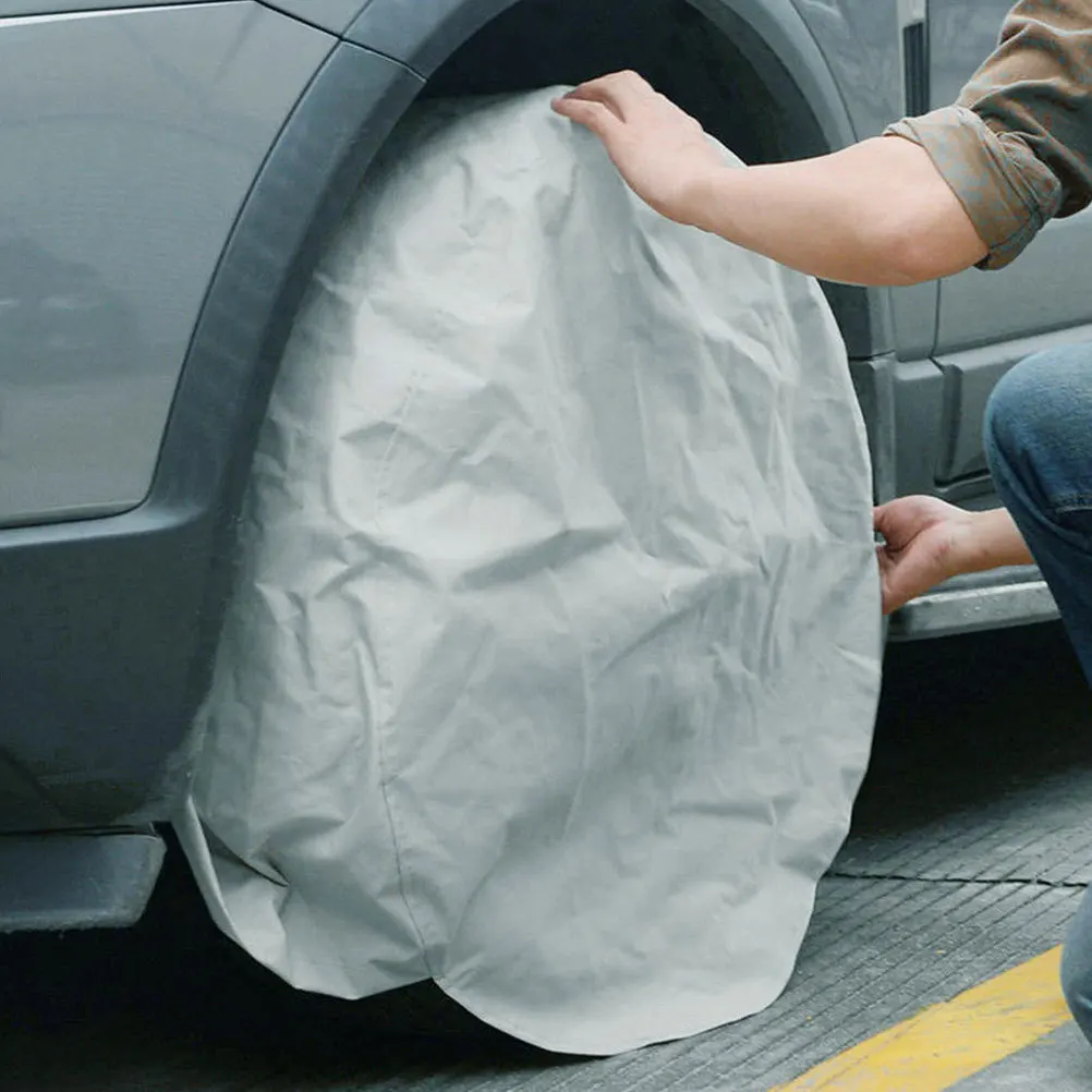 4 pezzi durevoli impermeabili coperture universali per pneumatici di scorta protezioni per ruote di protezione solare resistenti copertura universale per pneumatici di scorta