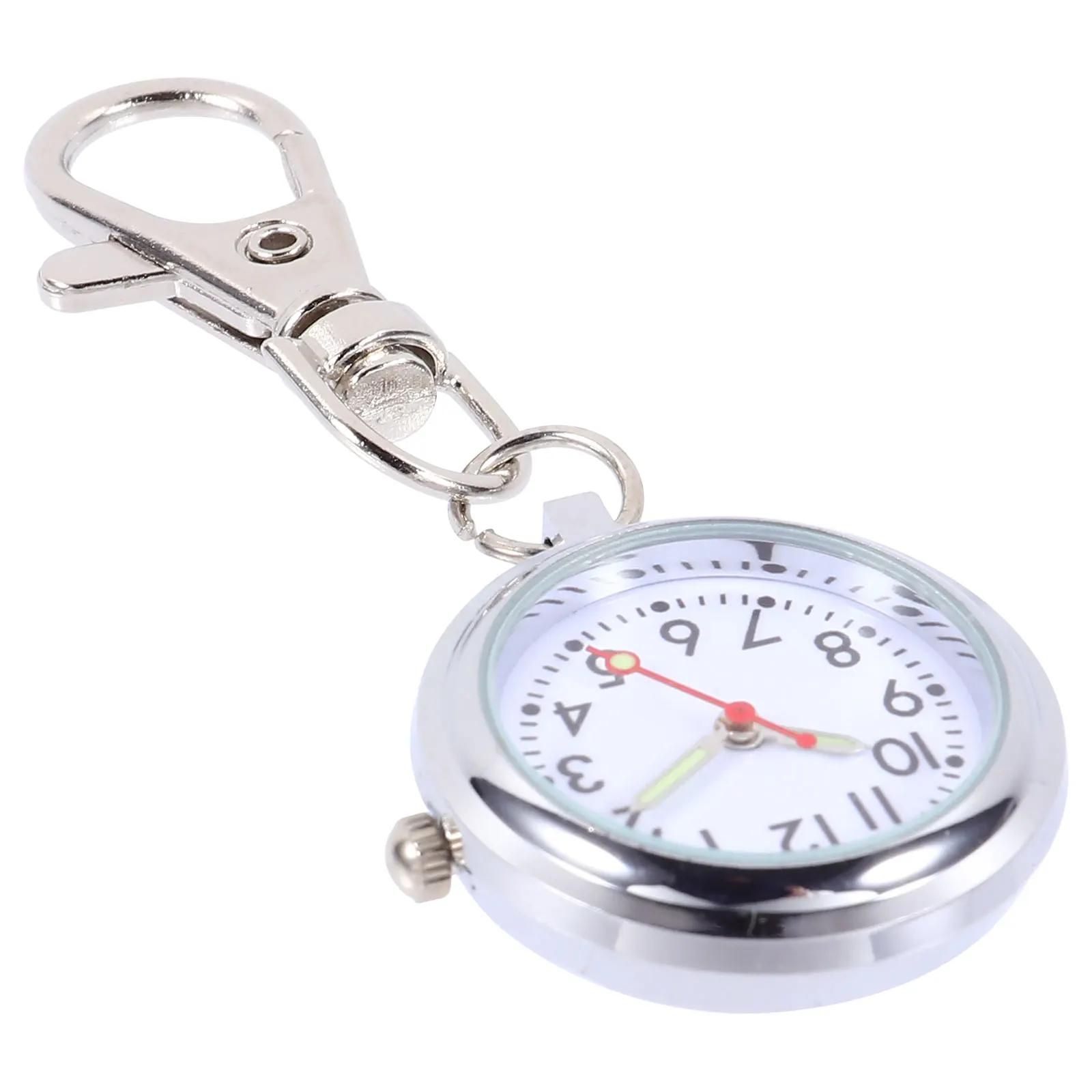 

Large Dial Pocket Keychain Pendant Vintage Key Ring for Nurses Vintage Key Ring Chain Pendant Glass Alloy Material Hospital Use