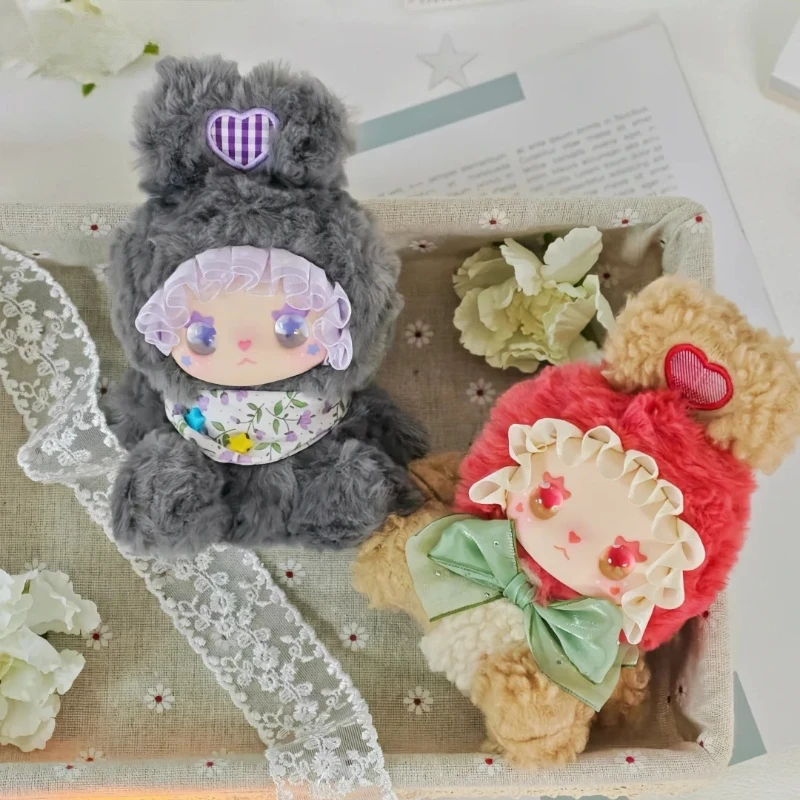 Caja Sorpresa de la Serie Lovely Emma Sweet Treat Bunnies, Figuras de Anime Kawaii, Bolsa Sorpresa, Colgante de Peluche, Llaveros con Cara de Vinilo, Regalos de Muñecas