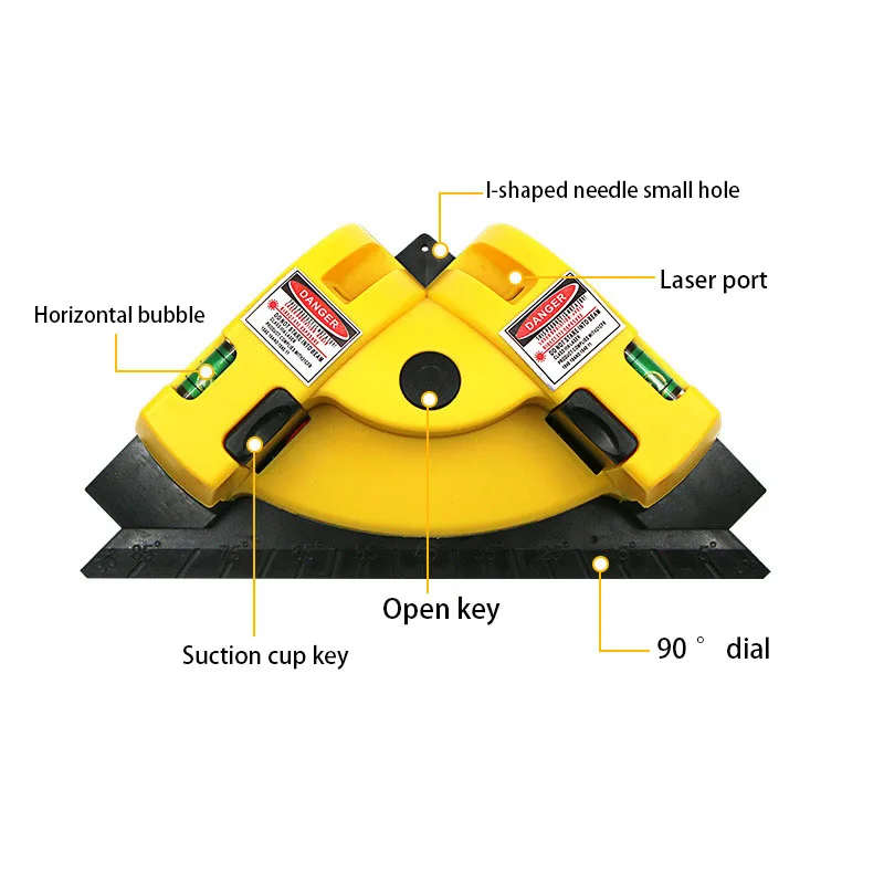 Imagem -04 - Koojn-laser de Pavimentação de Piso de Ângulo Direito Multifuncional Nível Especial Infravermelho de Alta Precisão 90 Graus Horizontal