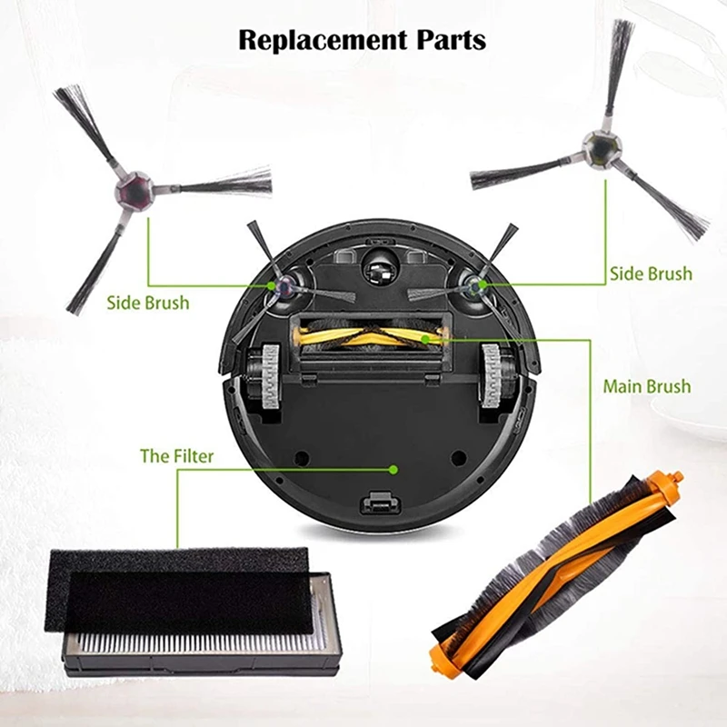 Сменный комплект фильтров и щетки для робота-пылесоса ECOVACS DEEBOT 900 901, аксессуары, детали