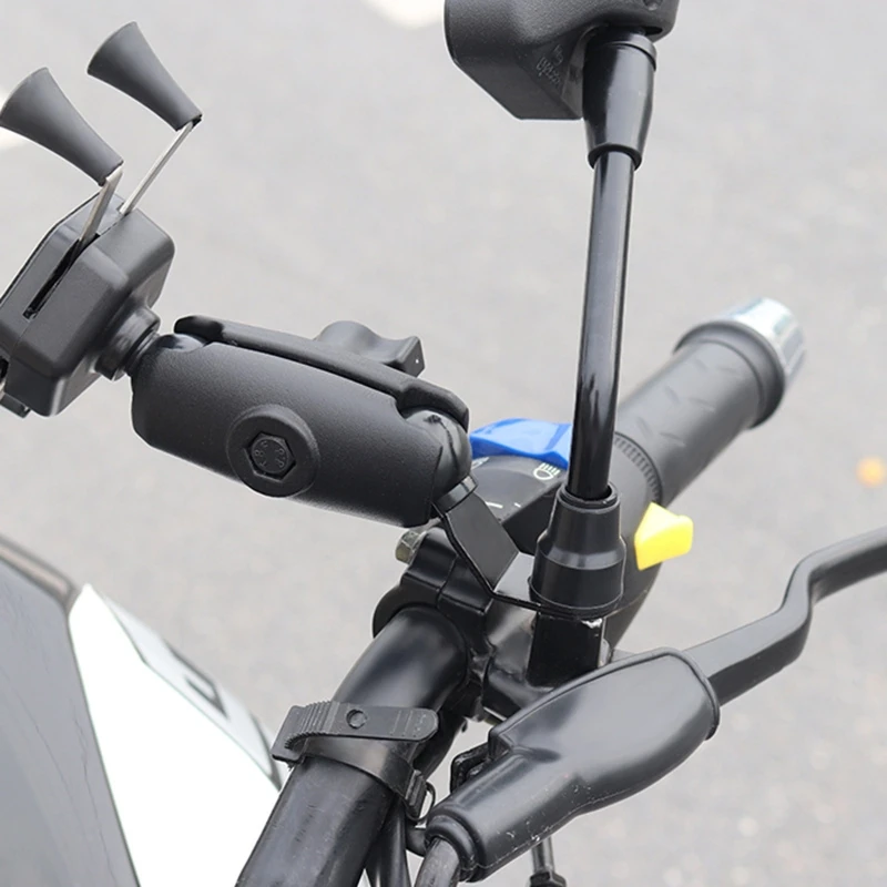 Alas Miring Sepeda Motor dengan Bola Lubang 10Mm untuk Adaptor Kepala Berfungsi untuk Dudukan Dasar Dudukan GPS Ponsel Pintar
