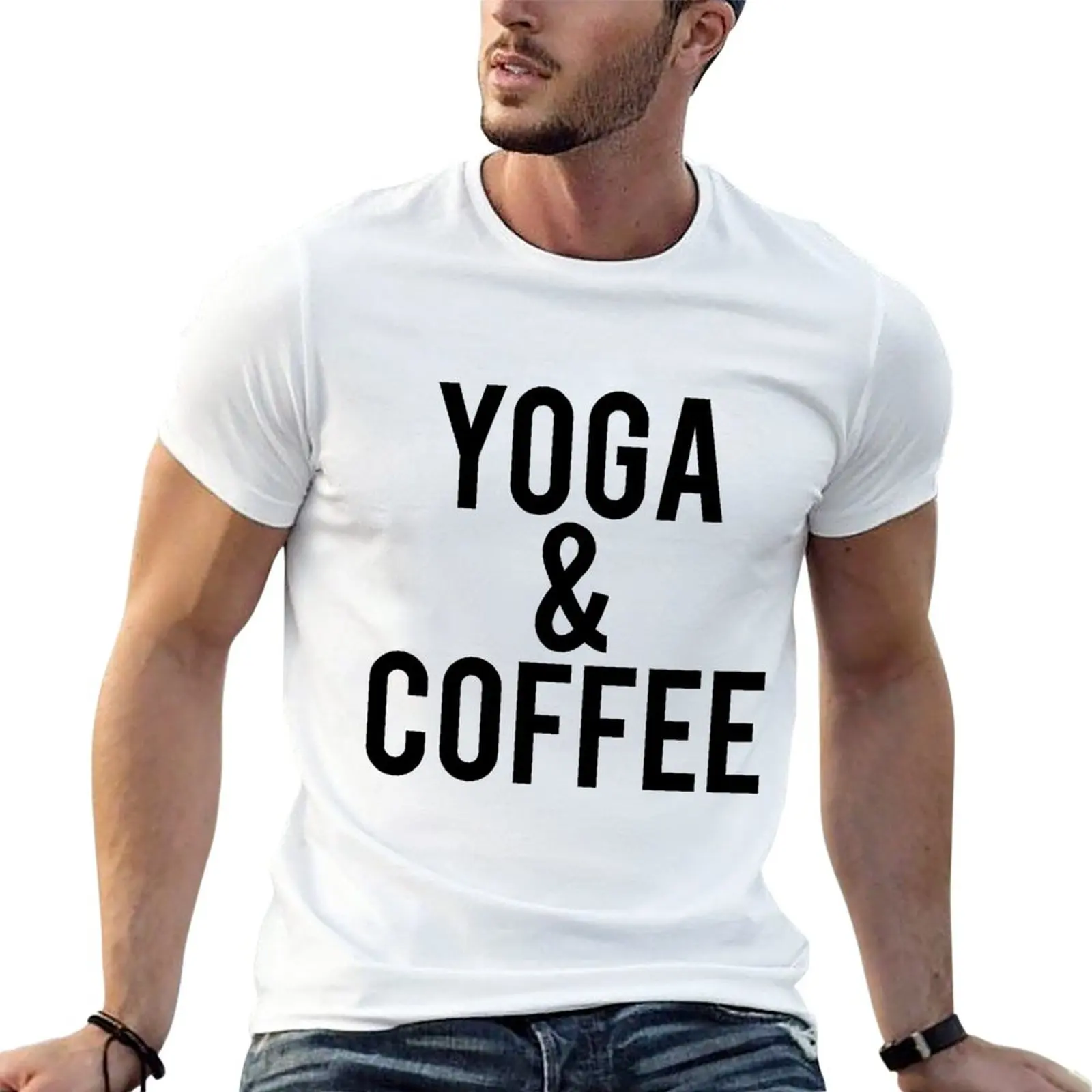 Yoga and Coffee T-Shirt quick-drying t-shirt summer clothes sports fan t-shirts animal print shirt for boys t shirts for men