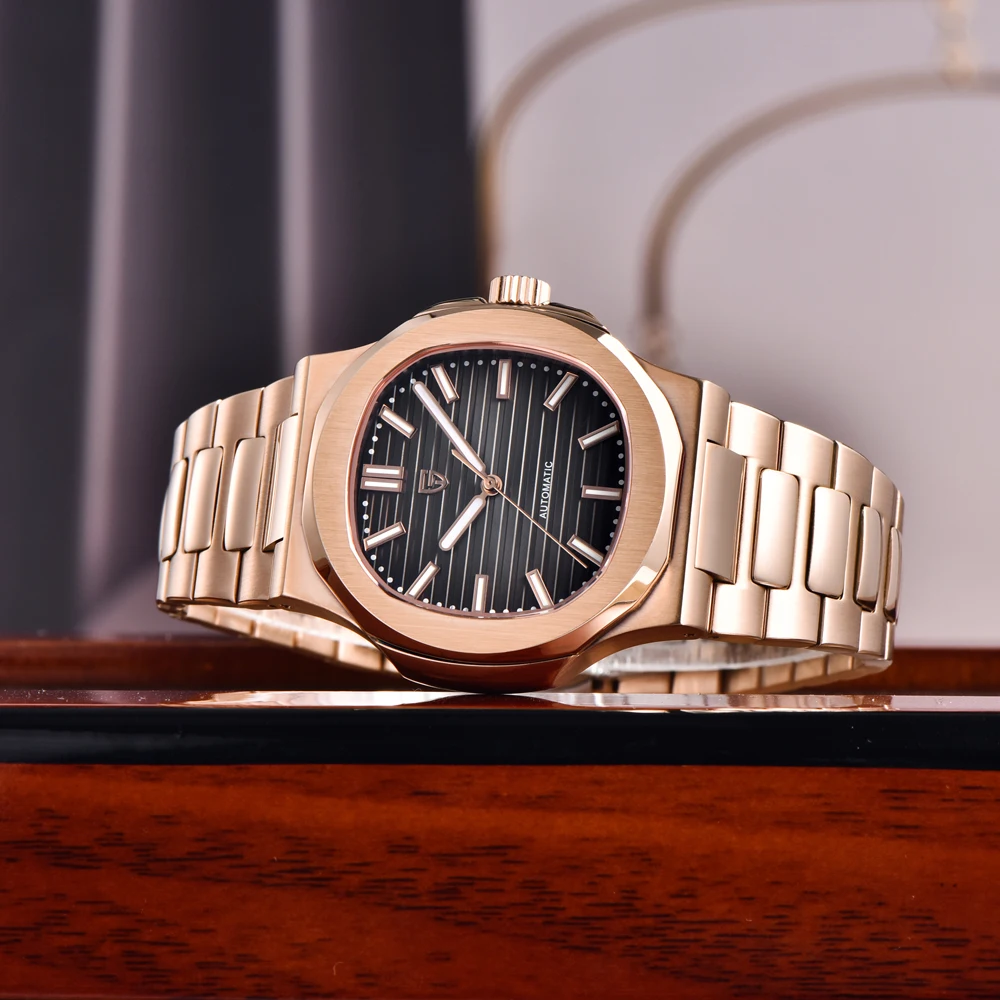 PAGANI DESIGN Watches New Golden Luxury Mechanical Watch For Men ST6 Sports AR Sapphire Crystal Stainless Steel Waterproof Watch