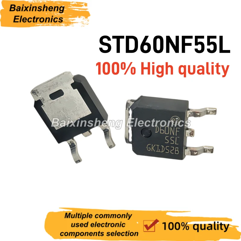 20PCS Brand new D60NF55L STD60NF55L warehouse stock TO-252 55V 60A physical shooting available for direct shooting