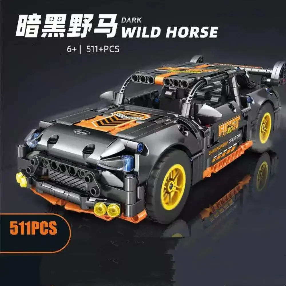 511PCS Pull Back Racing Auto Bausteine Technische Super Racing Modell DIY Spielzeug Geschenk MOC Stadt Fahrzeug