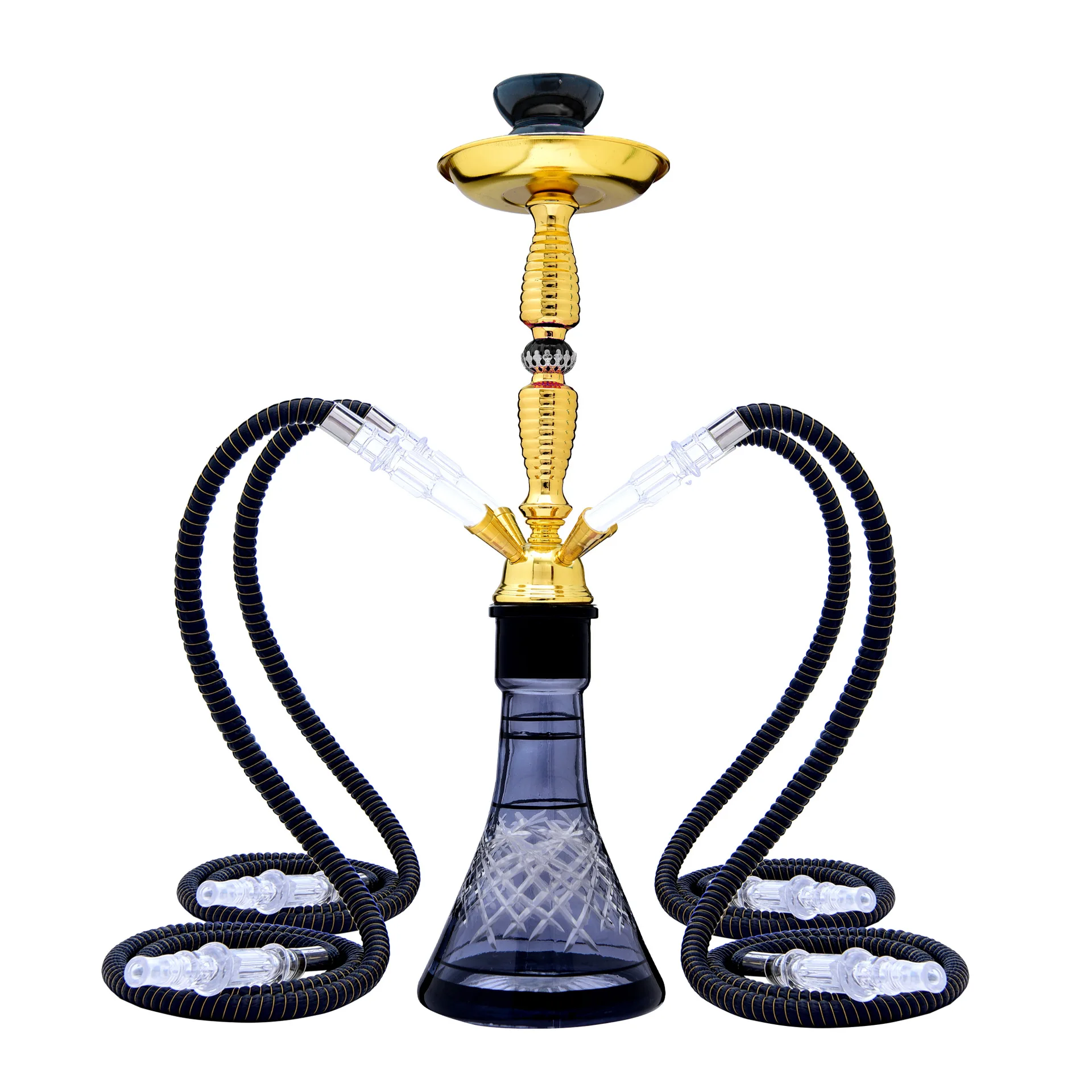 

DEJAYA Glass Hookah Set Shisha for Smoking Narguile Completo Chicha Pipe Cachimba Sisha Accessories Classic Club Party 4 Hoses