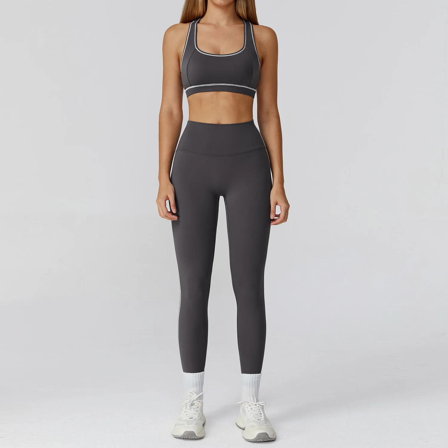 Women's Set Clothing Color-blocking Brushed Yoga Set With Zipper Slim-fit Yoga Fitness Wear Casual Running Sports 2/3 Piece Sets