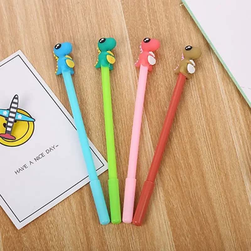 Cartoon Stationery Cute Kawaii Dinosaur Boy and Girl Gel Pen School Office Supply Handle Novel Creative Sweet Pretty Lovely