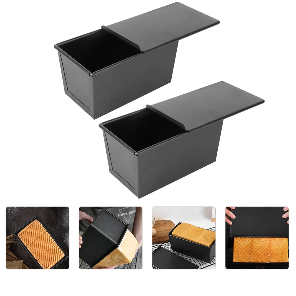 

2 Pcs Cupcake Pan Toast Box Bread Kitchen Supplies Bakeware Cast Iron Baking Tools