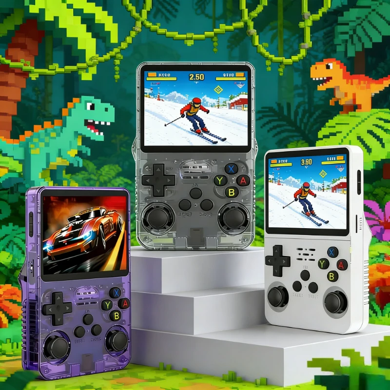 

Новая портативная игровая консоль R36S в ретро-стиле с 3,5-дюймовым IPS-дисплеем, 128 ГБ встроенной памяти, предустановленными играми и системой Linux.