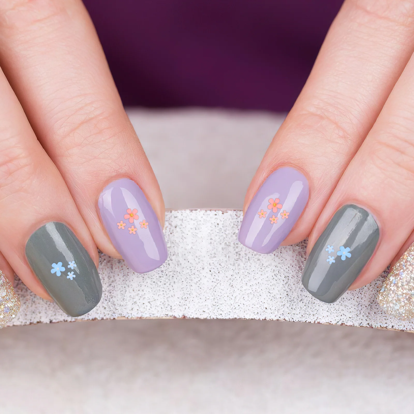 

2 коробки 3D смолы цветок подвески для ногтей разных размеров искусственный жемчуг красочные акриловые украшения для дизайна ногтей DIY дизайн