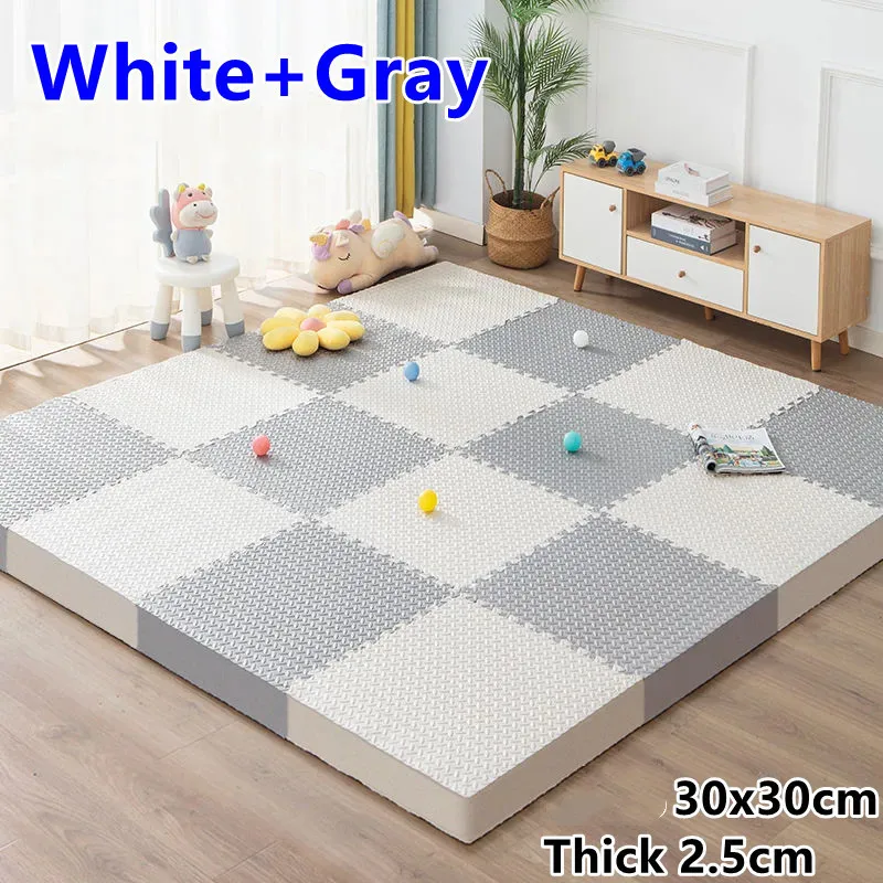 Tatame Baby Play Mat Thick 25mm Baby Activity Gym Play Mats 4PCS 30x30cm Play Mats for Baby Mat Tatames Kids Carpet Puzzle Mat